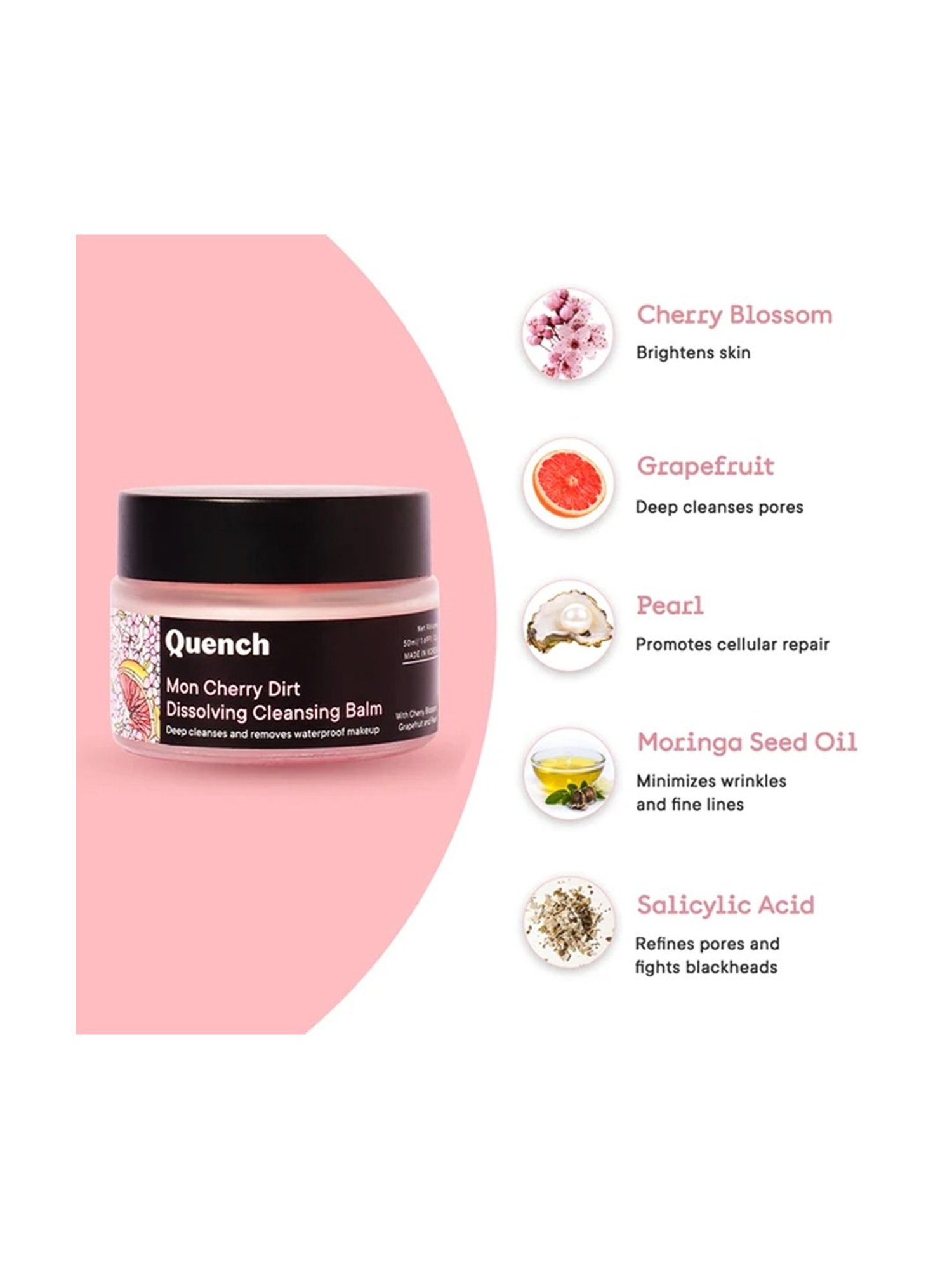 Quench Mon Cherry Dirt Dissolving Cleansing Balm with Mon Cherry Dirt Dissolving Cleansing Balm