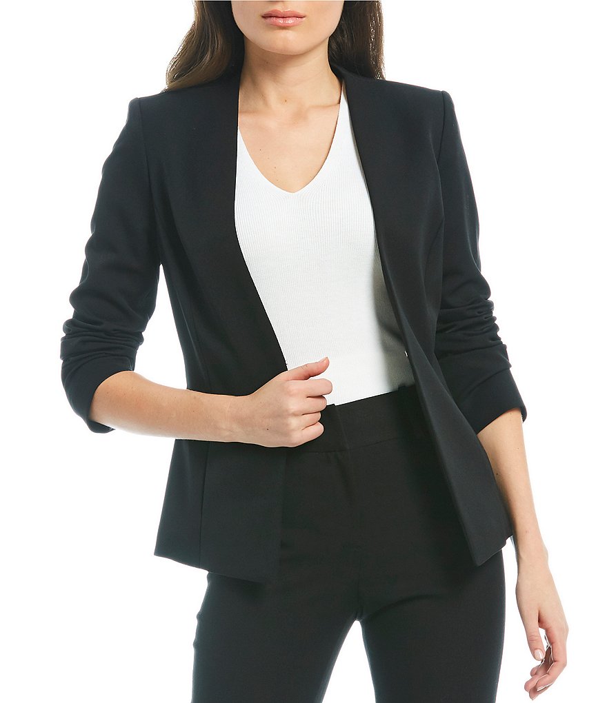 Alex Marie Wayne Twill Crepe Machine Washable Suiting Jacket