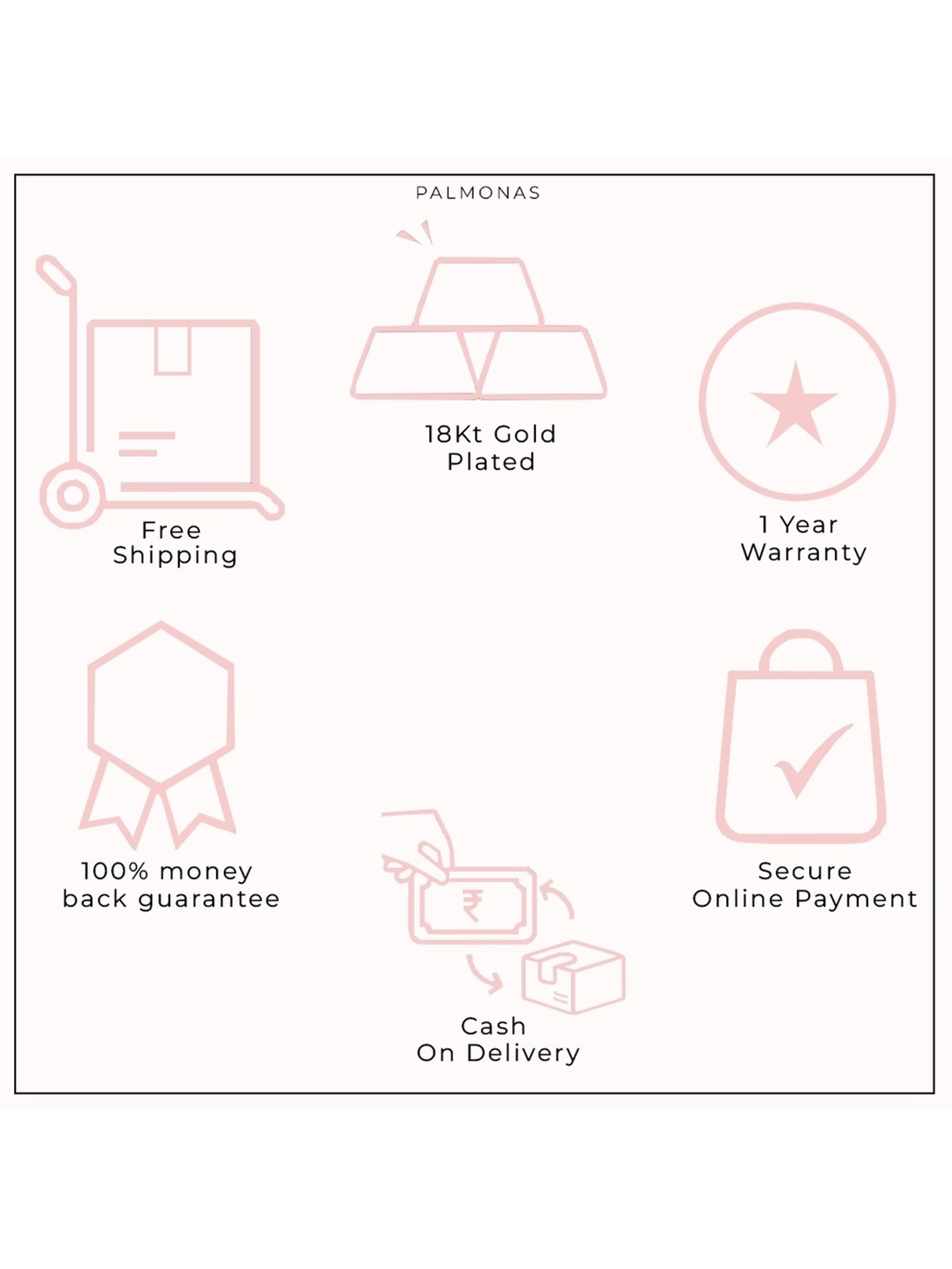 Palmonas Black Bar 18k Gold-Plated Ring