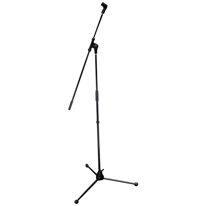 Foldable Tripod Microphone Stand Universal Mic Mount and Height Adjustable from 375 to 650 Inch High w Extending Telescoping Boom Arm Up to 280 Knob Tension Lock Mechanism PMKS3