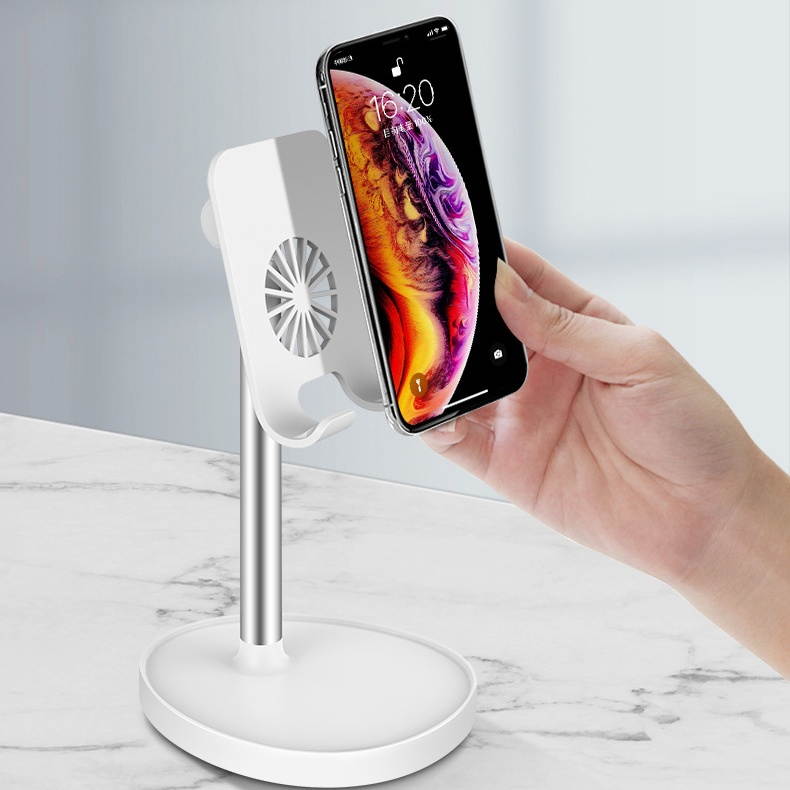 Portable 180 Degree Angle Adjustable Anti-slip Heat Dissipation Metal Desktop Stand Tablet Phone Holder Commodity Shelf for iPhone below 12.9 inch 4