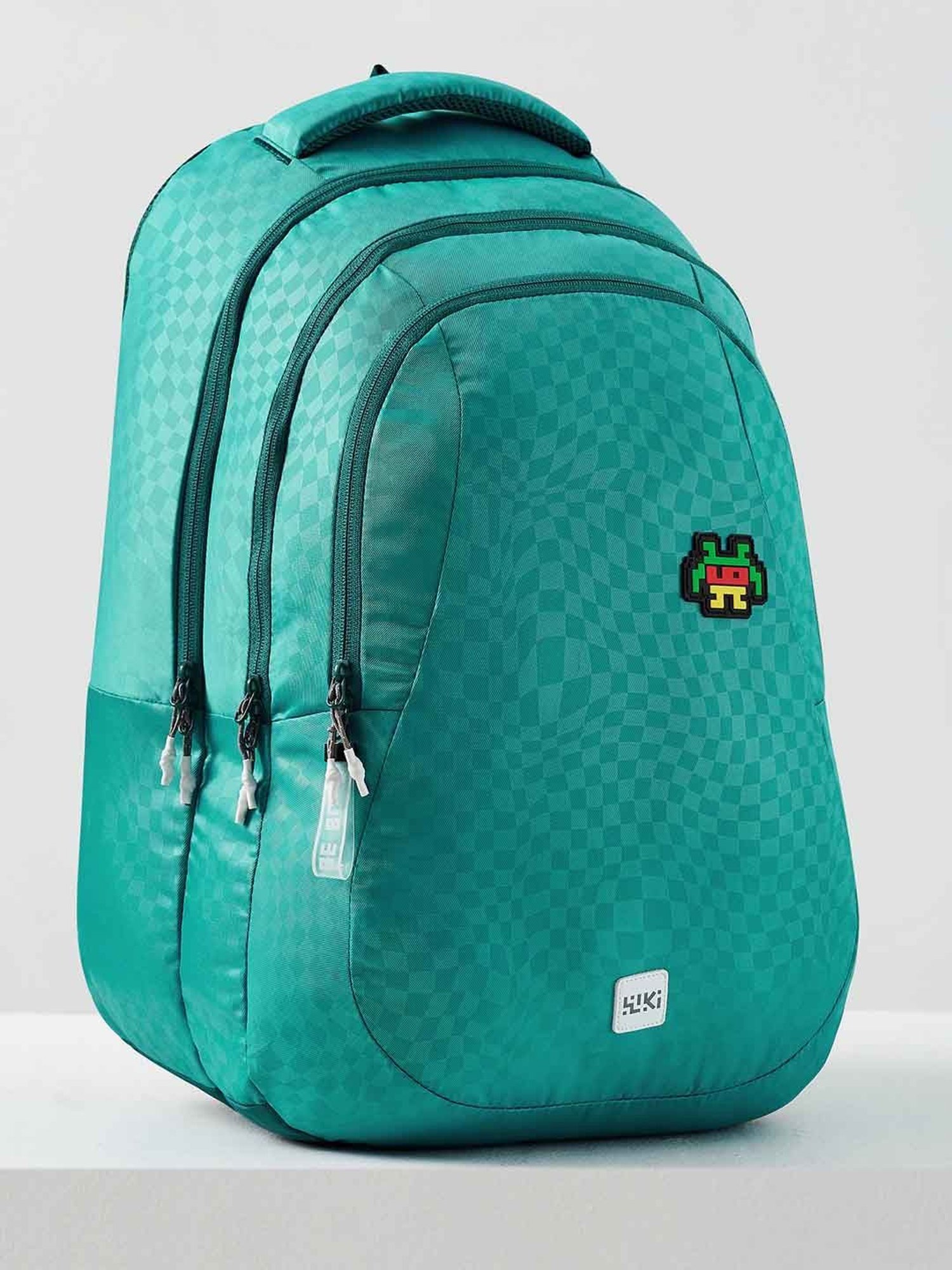 Wiki Back to School 6 Dark Green Polyester Printed Backpack - 47 Ltrs