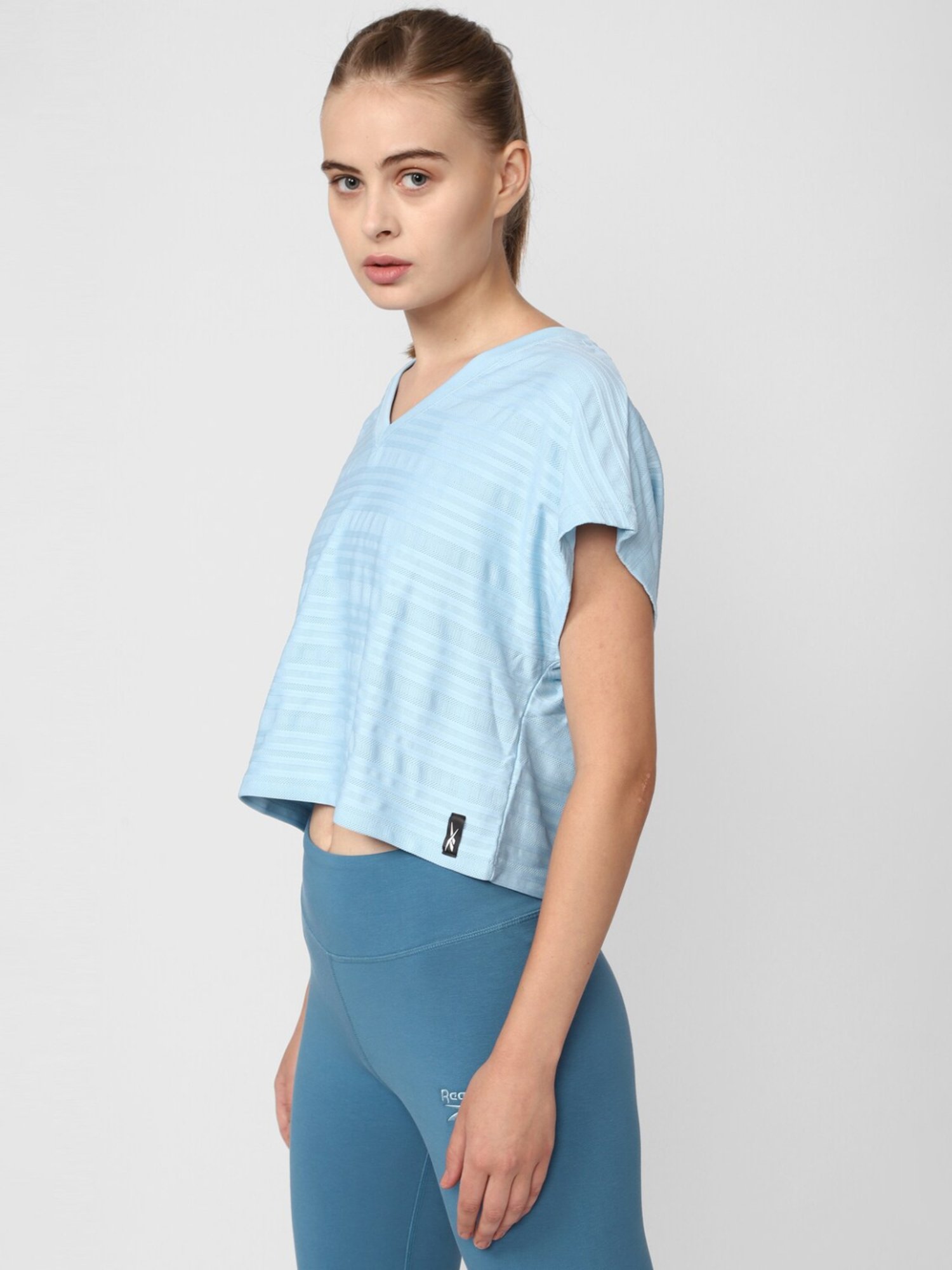 Reebok Blue Striped T-Shirt