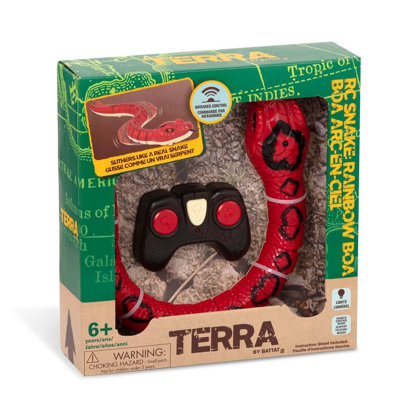 Terra by Battat – Remote Control Infrared Light-Up Snake - Rainbow Boa