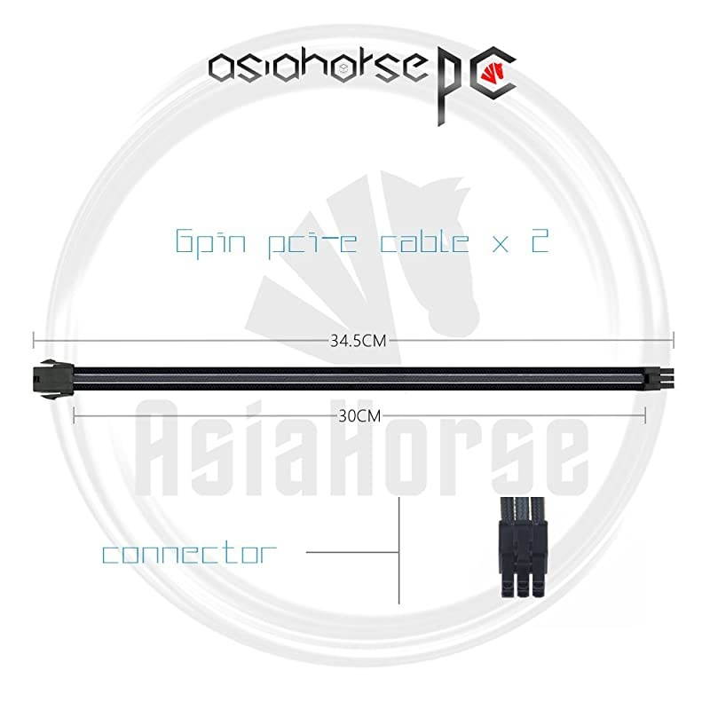 Customization Mod Sleeve Extension Power Supply Cable Kit 18AWG ATXEPS8pin PCIE6pin PCIE Black Mix