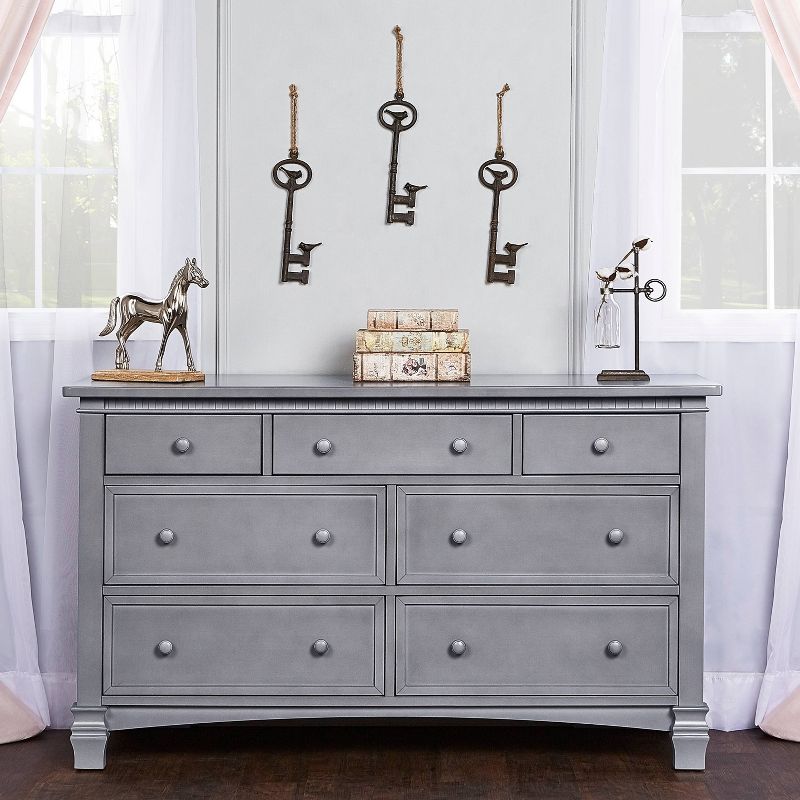 Evolur Cheyenne and Santa Fe Double Dresser - Gray
