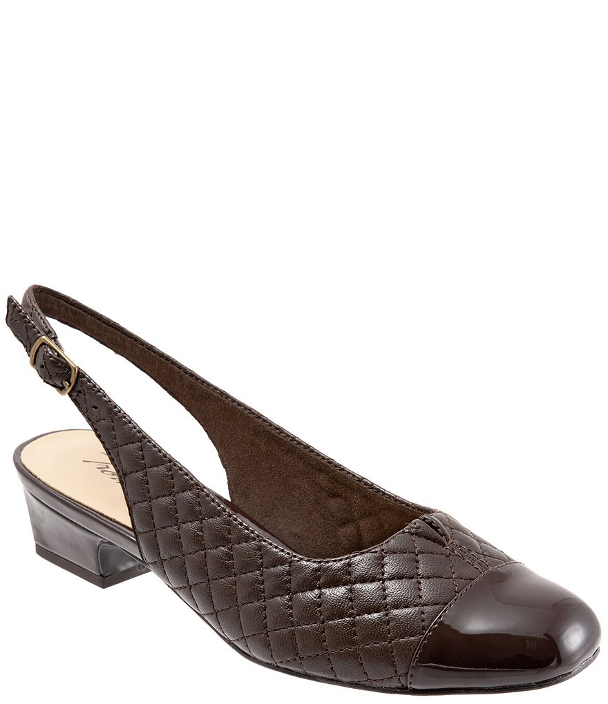 Trotters Dea Quilted Leather Sling Pumps