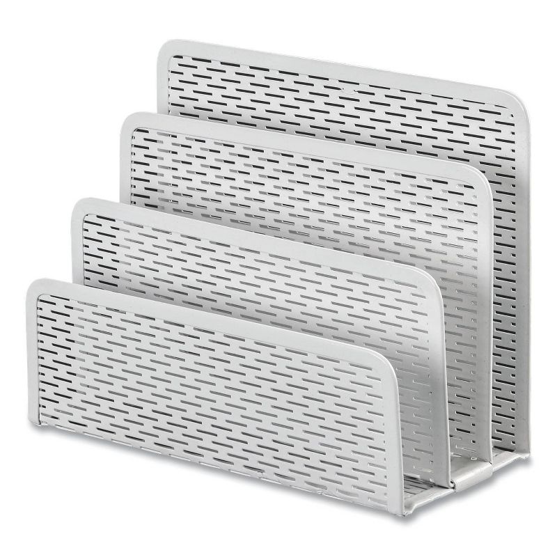 Artistic Urban Collection Punched Metal Letter Sorter, 6 1/2 x 3 1/4 x 5 1/2, White
