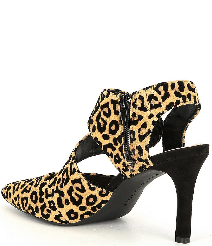Preston & York Posey Leopard Print Asymmetric Cut Out Pumps