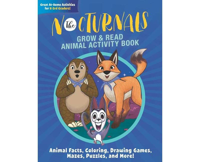 The Nocturnals Grow & Read Animal Activity Book - (The Nocturnals Activity Book) by  Tracey Hecht (Paperback)