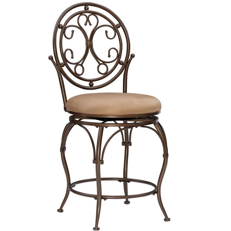 Powell Company Big and Tall Scroll Circle Back Counter Stool