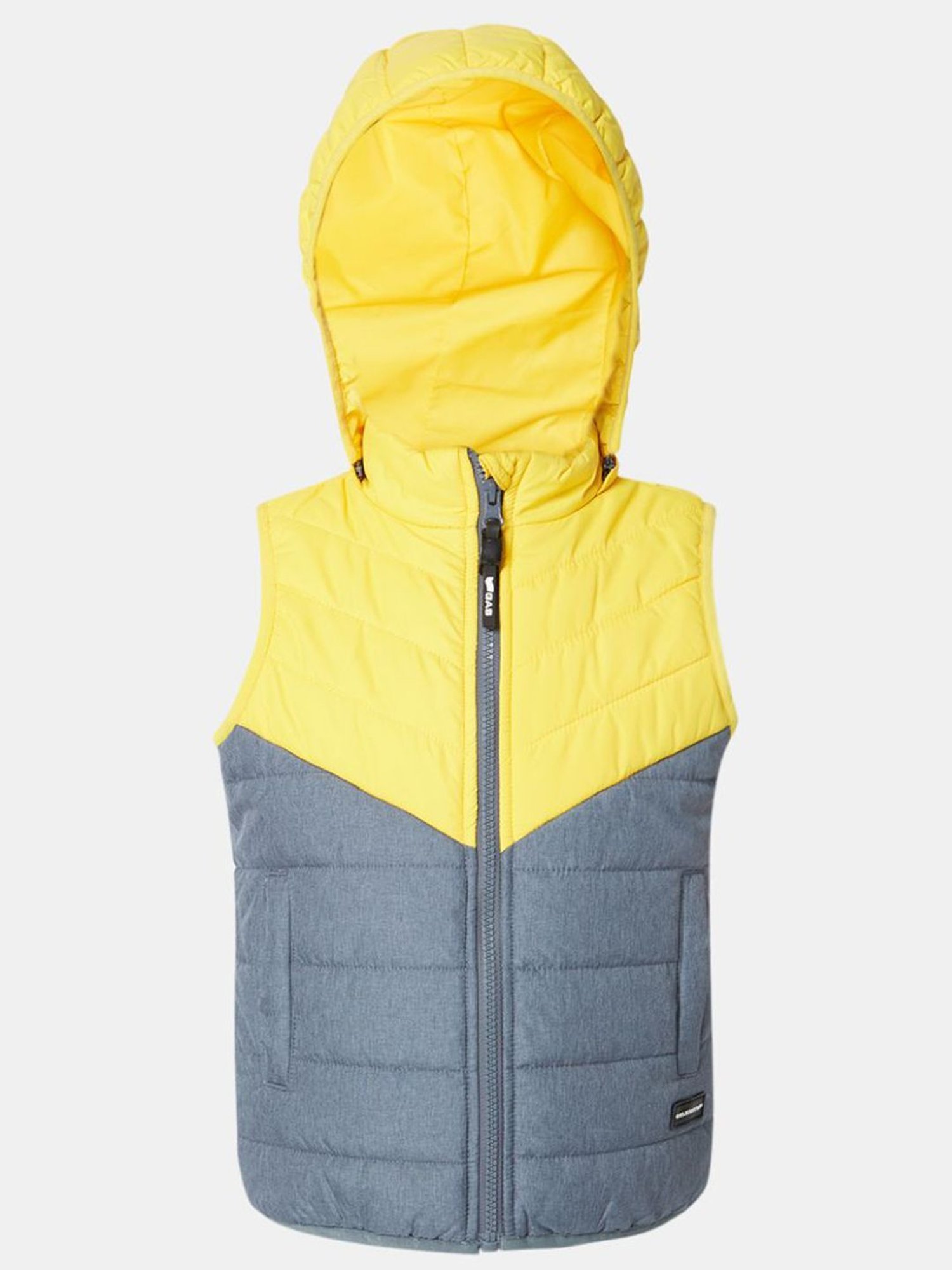 GAS Kids Grey & Yellow Color Block Jacket