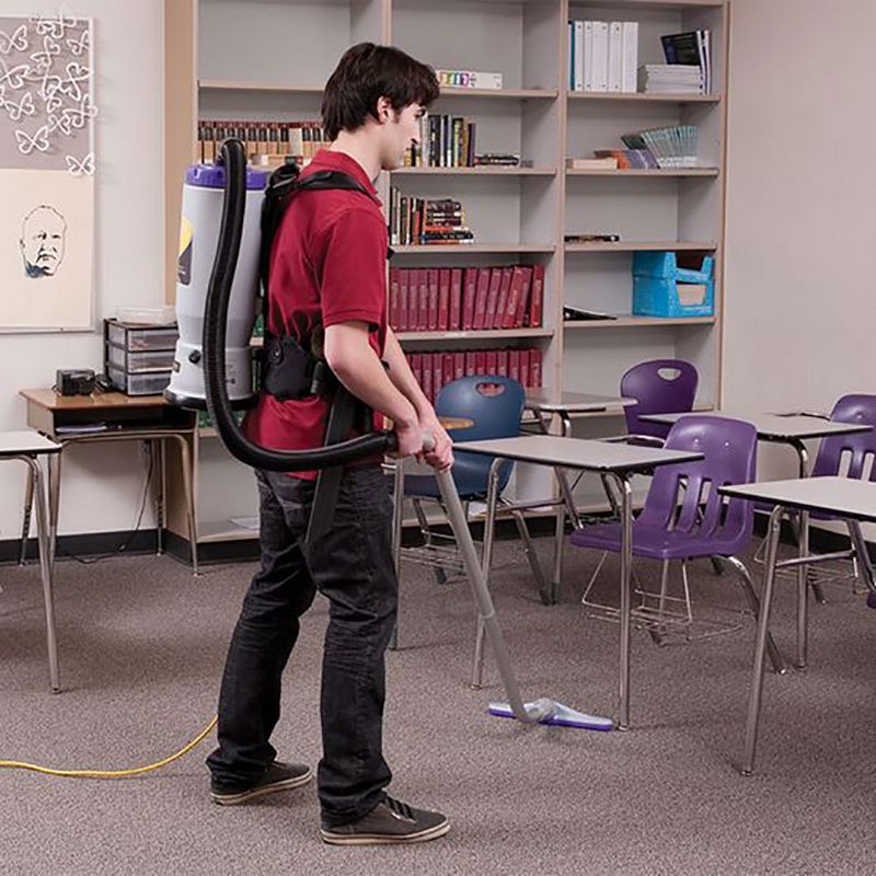 ProTeam 107108 QuarterVac 6 Quart Multifunctional Backpack Vacuum with 2 Piece Wand Tool Kit, Various Attachments, and 50 Foot Extension Cord