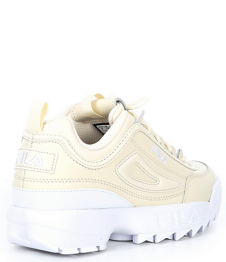 FILA Women's Disruptor II Premium Leather Chunky Lace-Up Sneakers