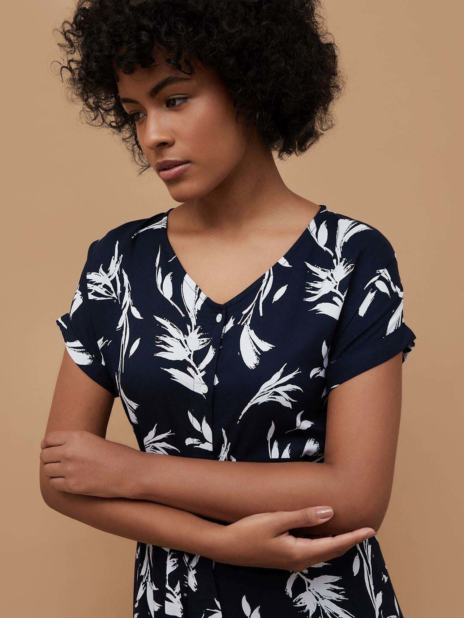 Fame Forever by Lifestyle Blue Printed A-Line Dress