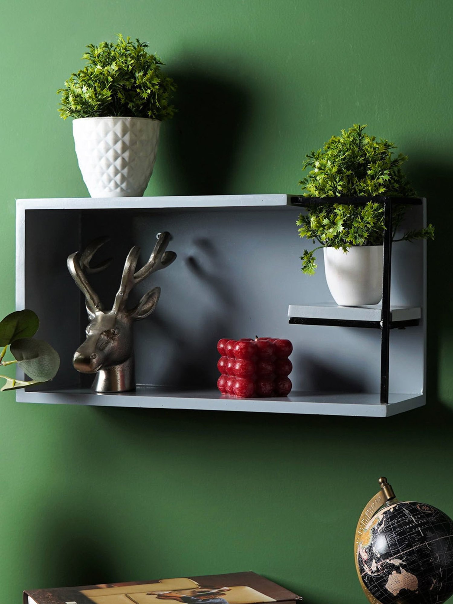 Nilkamal Cora White Engineered Wood TV Entertainment Unit with 2 Shelves