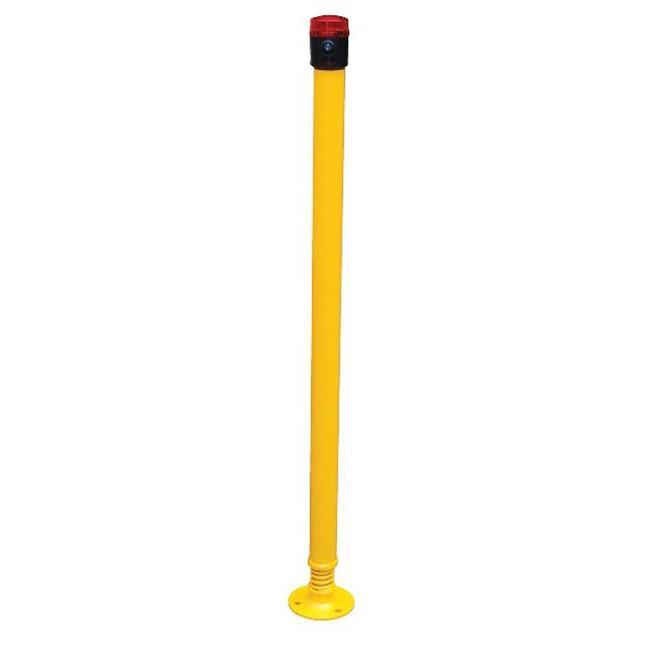 Vestil SPBOL-42-BL Spring-Loaded Bollard Beeper & Strobe, 42 in.