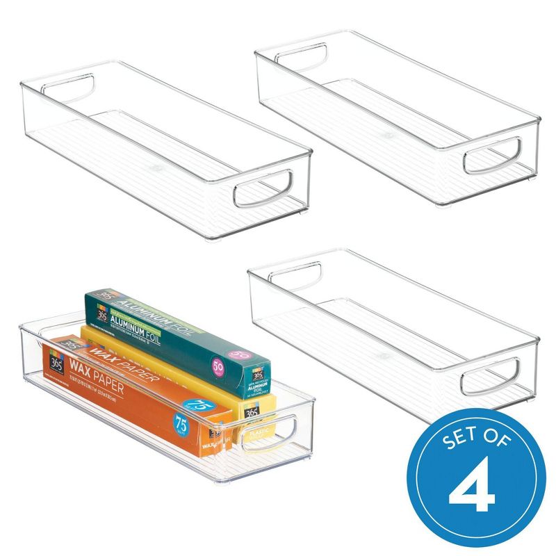 iDESIGN 16"x6"x3" Kitchen 4pk Binz Set Clear