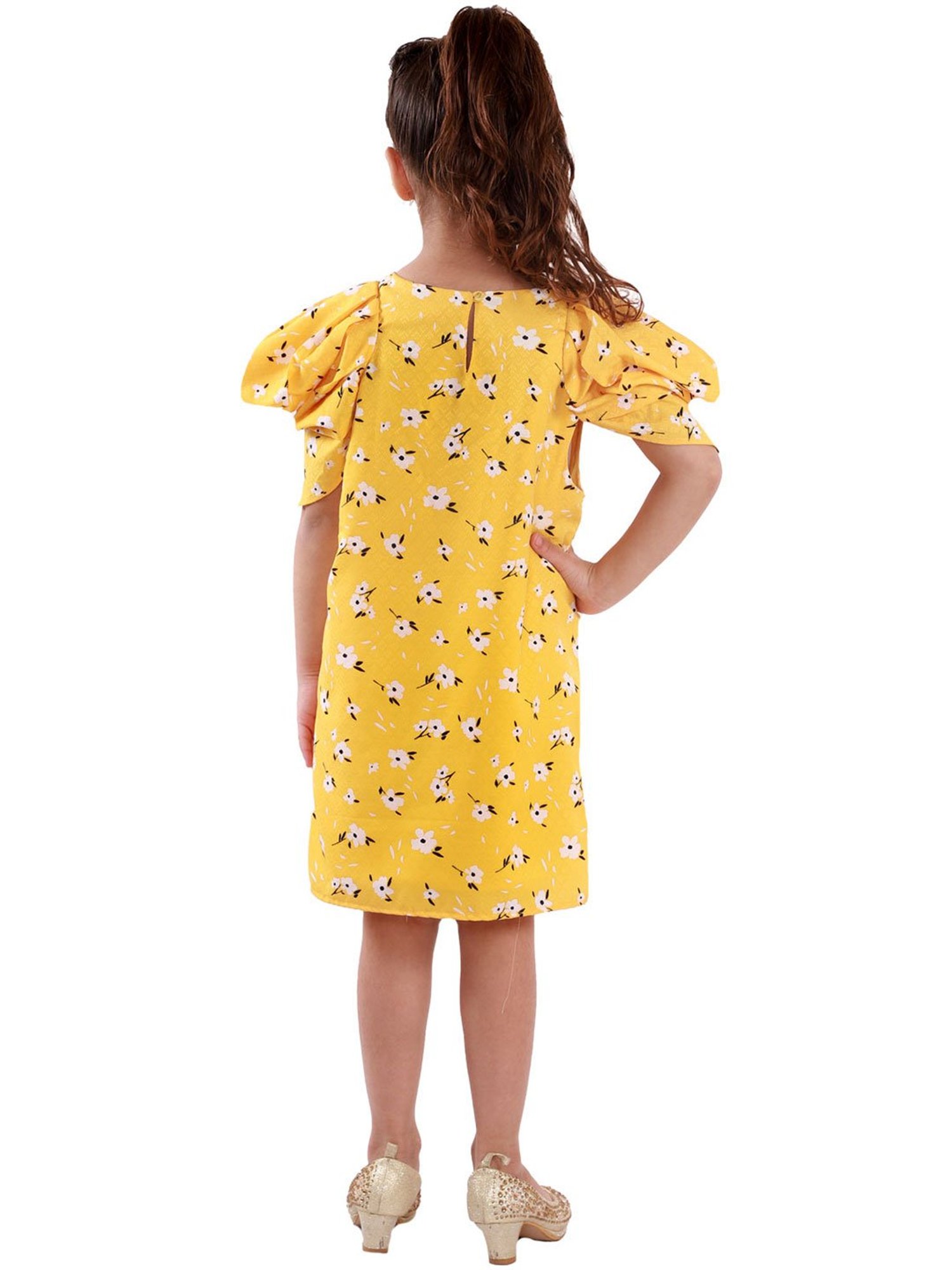 KidsDew Kids Yellow Floral Print Dress