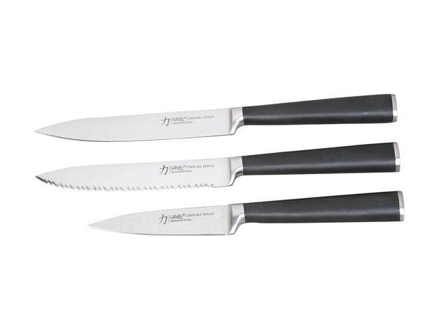 Ginsu 07108 Chikara 8-Piece Stainless-Steel Knife Set with Bamboo Block