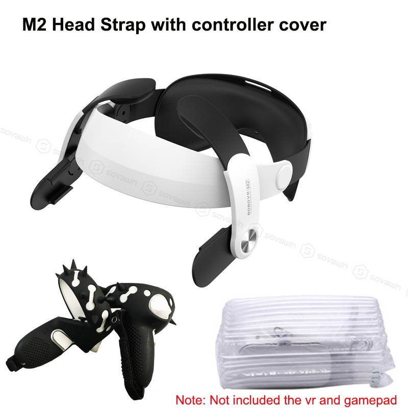 BOBOVR M2 Adjustable For Oculus Quest2 Virtual Reality Helmet Head Strap Halo Strap Improve Plate Breathable Leather Accessories