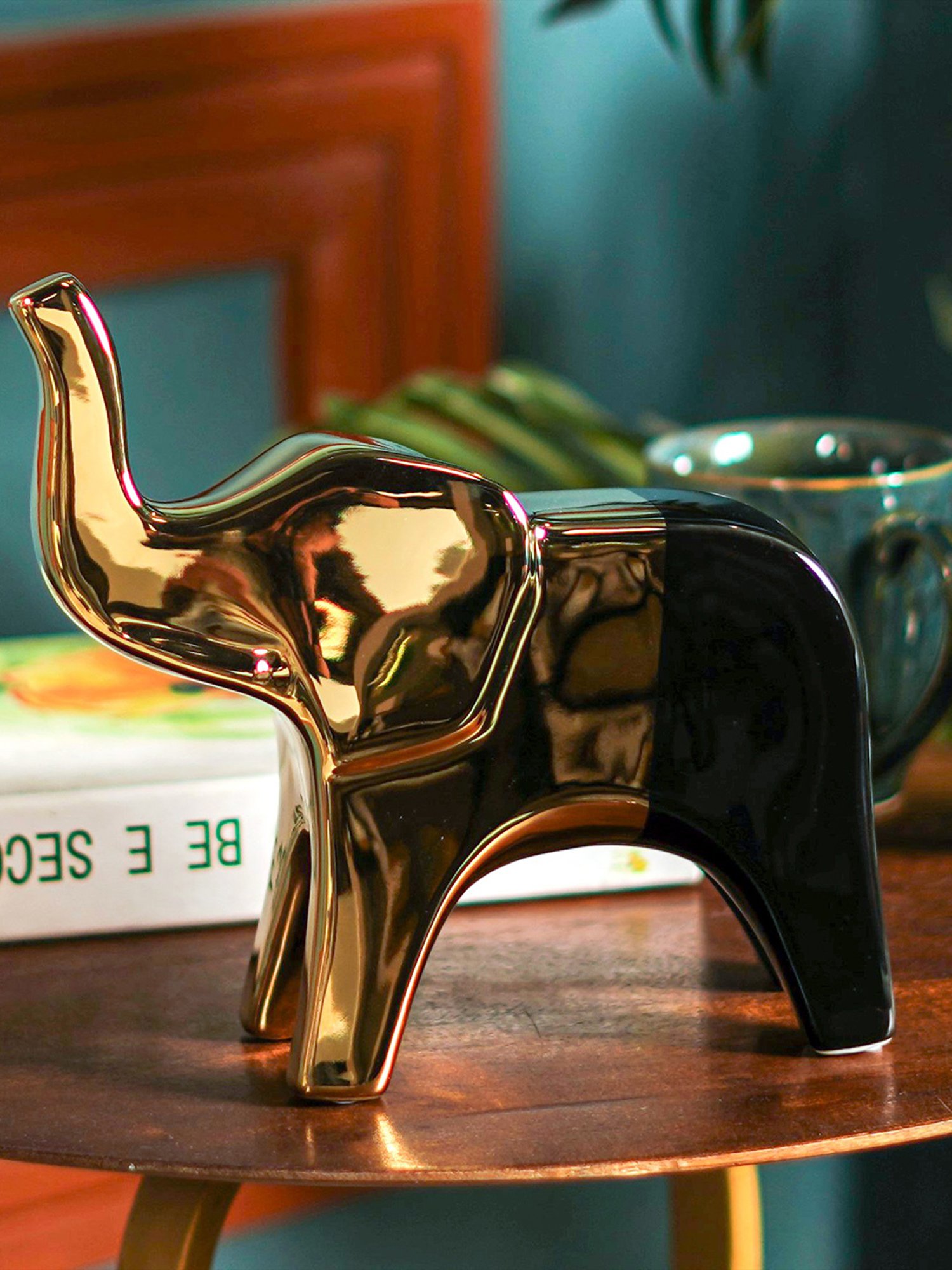 The Artment Nordic Elegance Gold Elephant Sculpture