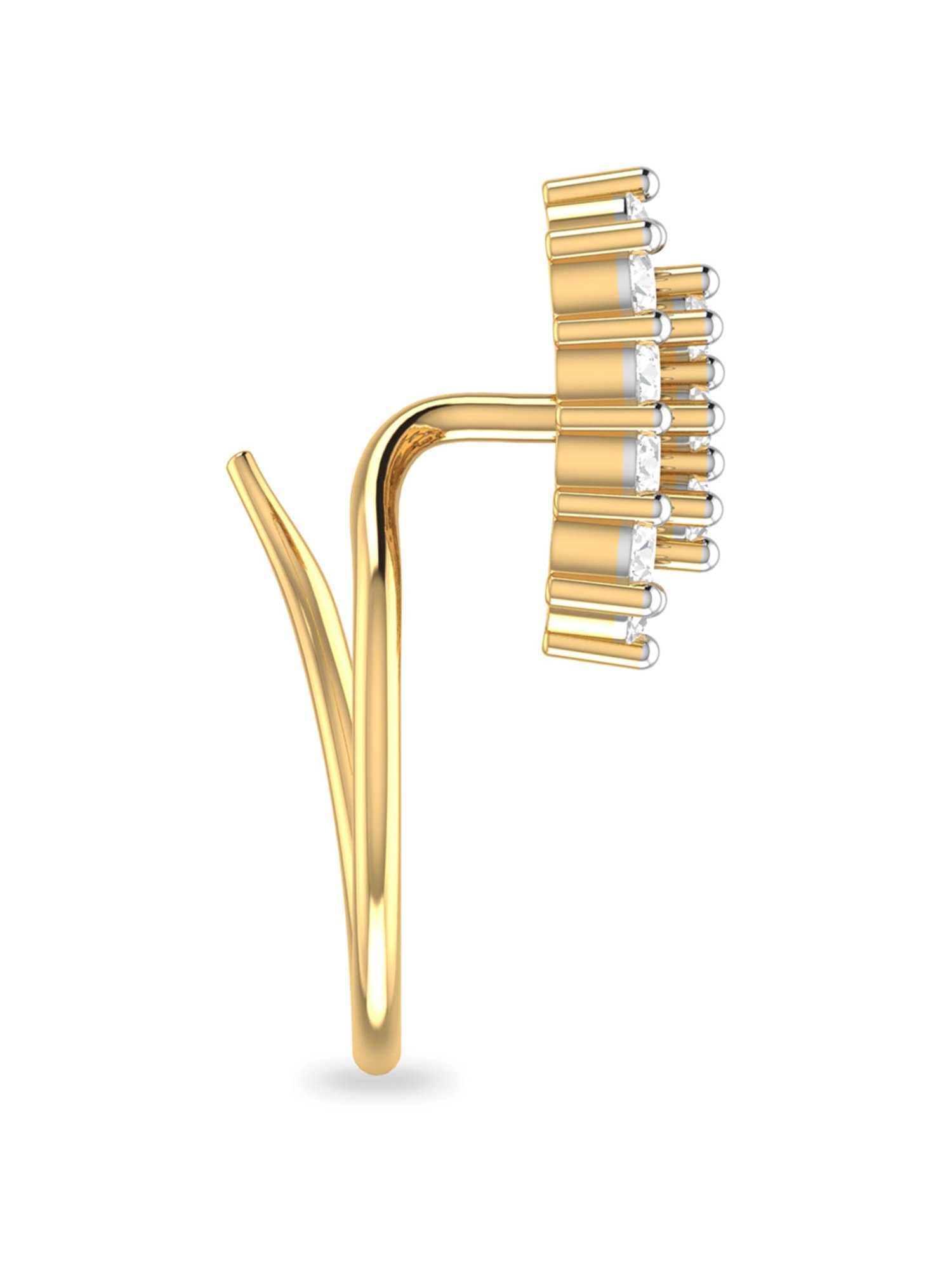 PC Jeweller Buagh 18k Gold Nosepin for Women