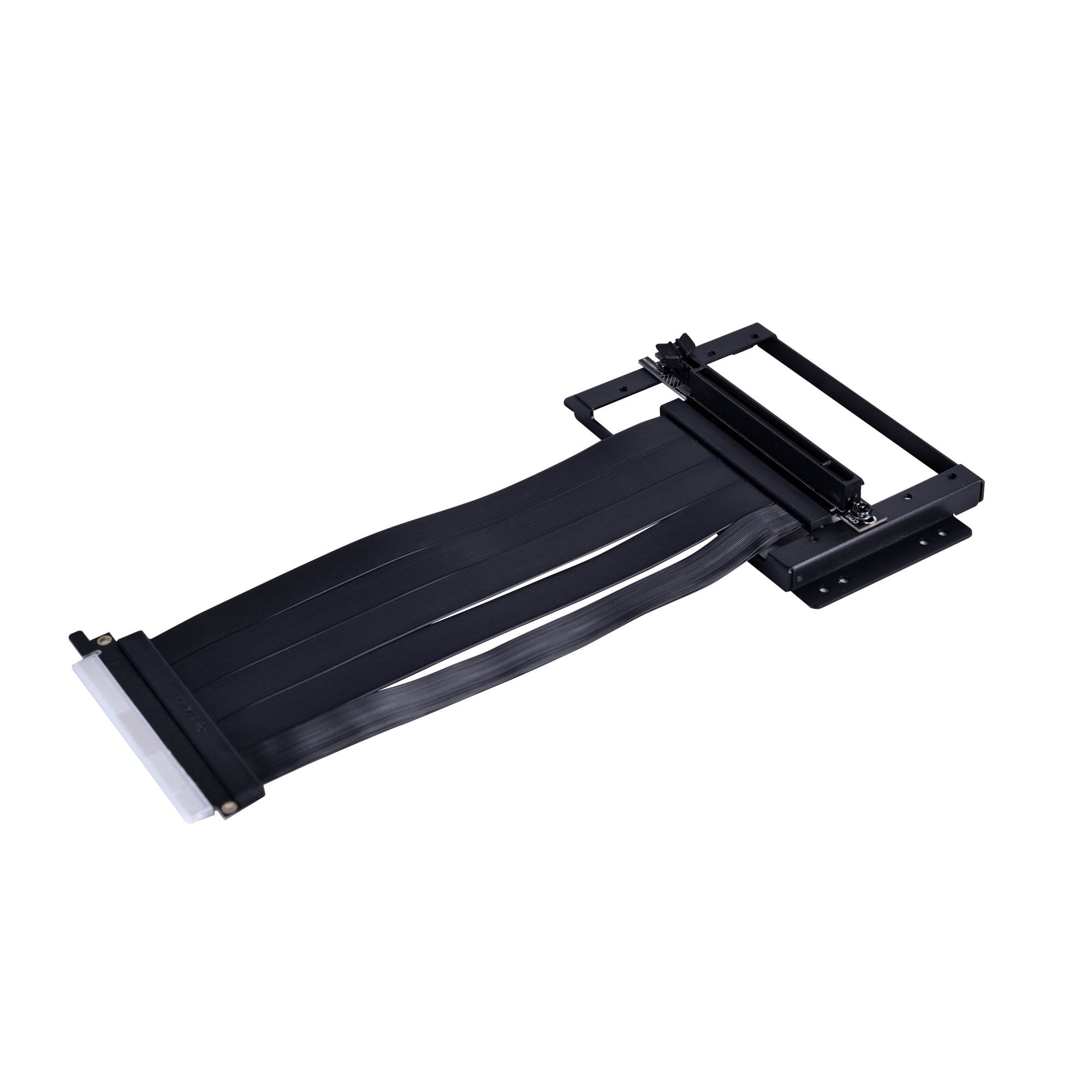 LIAN LI O11D-1X-4 Premium PCI-E 4.0 Black Extender Riser Cable 200mm and Cover Bracket for PC-O11D and PC-O11AIR