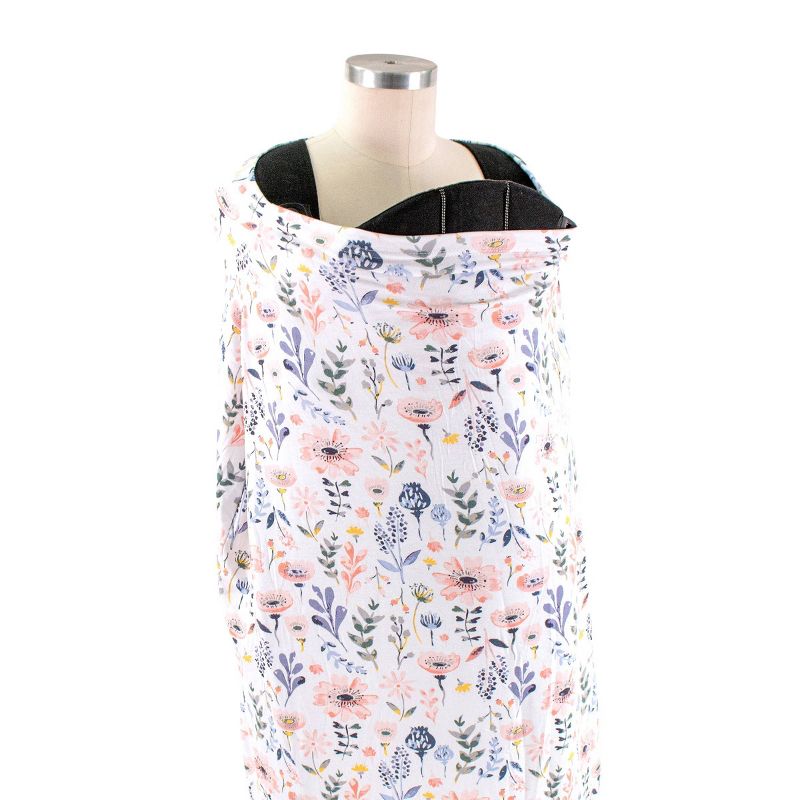 Bebe au Lait Pure and Simple 5-in-1 Multiuse Nursing Cover - Poppies Floral