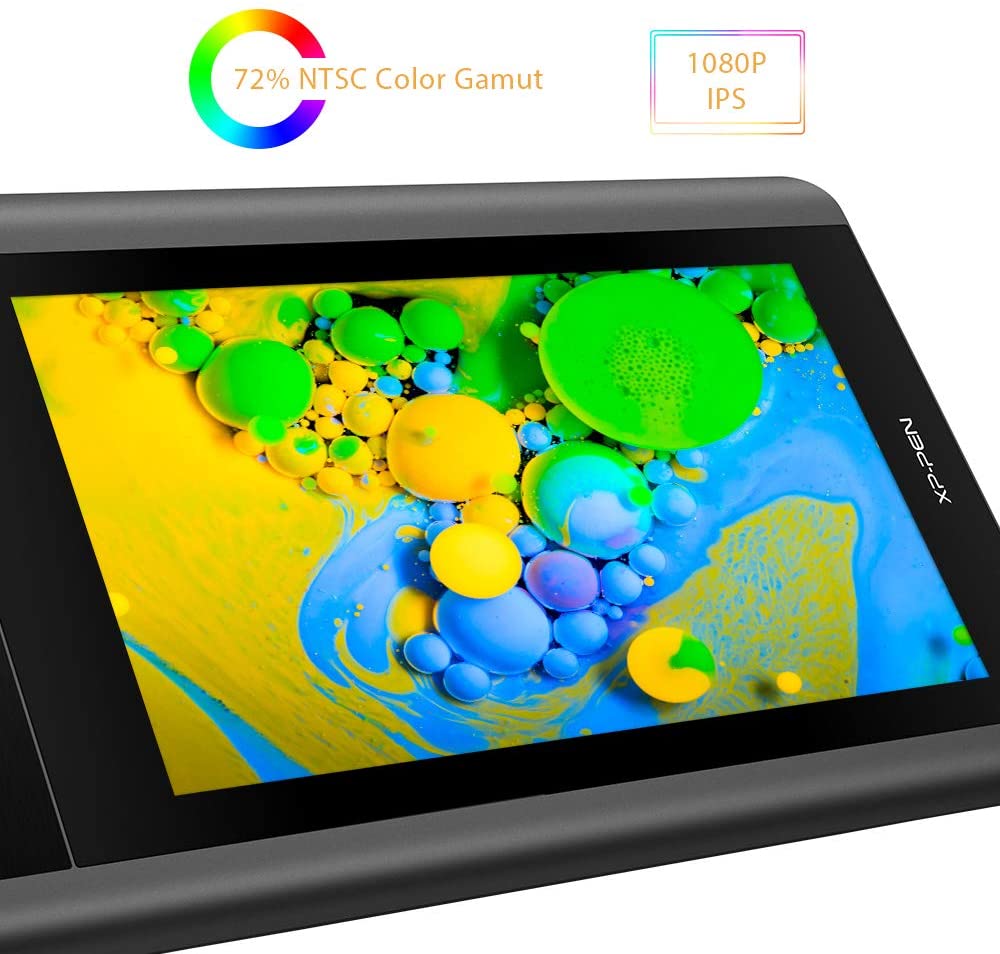 XP-PEN Artist12 11.6 Inch FHD Drawing Monitor Pen Display Graphic Monitor with PN06 Battery-Free Pen Multi-Function Pen Holder and Glove 8192 Pressure Sensitivity