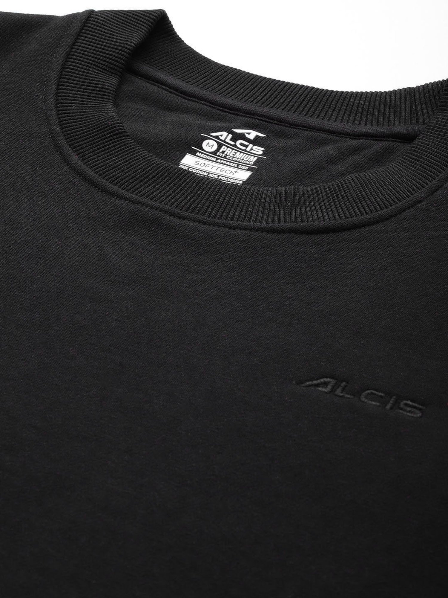 ALCIS Black Regular Fit Sweatshirt