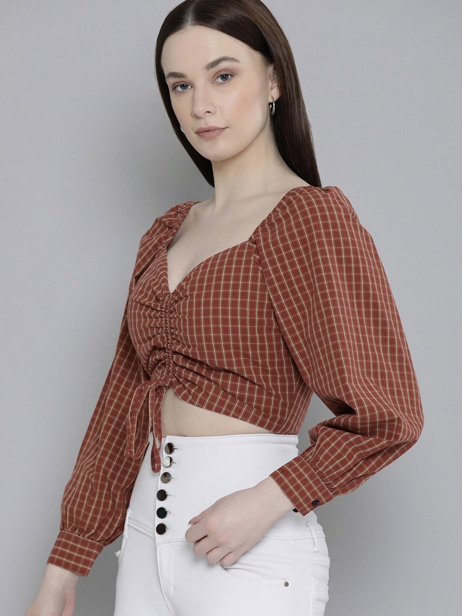 Levi's Brown Check Top