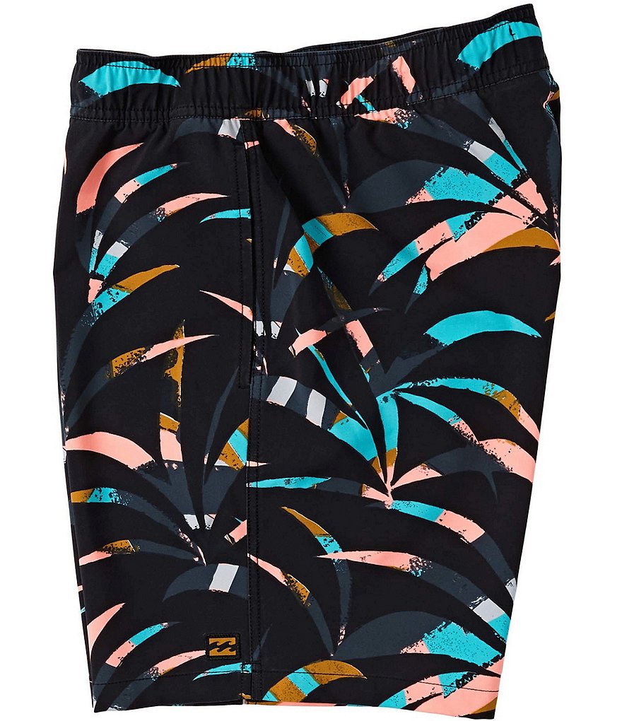 Billabong Sundays Layback Performance 17#double; Outseam Palm Print Walk Shorts