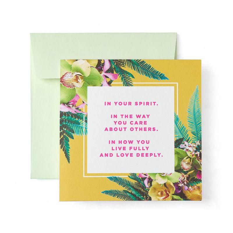 Floral Print Birthday Card
