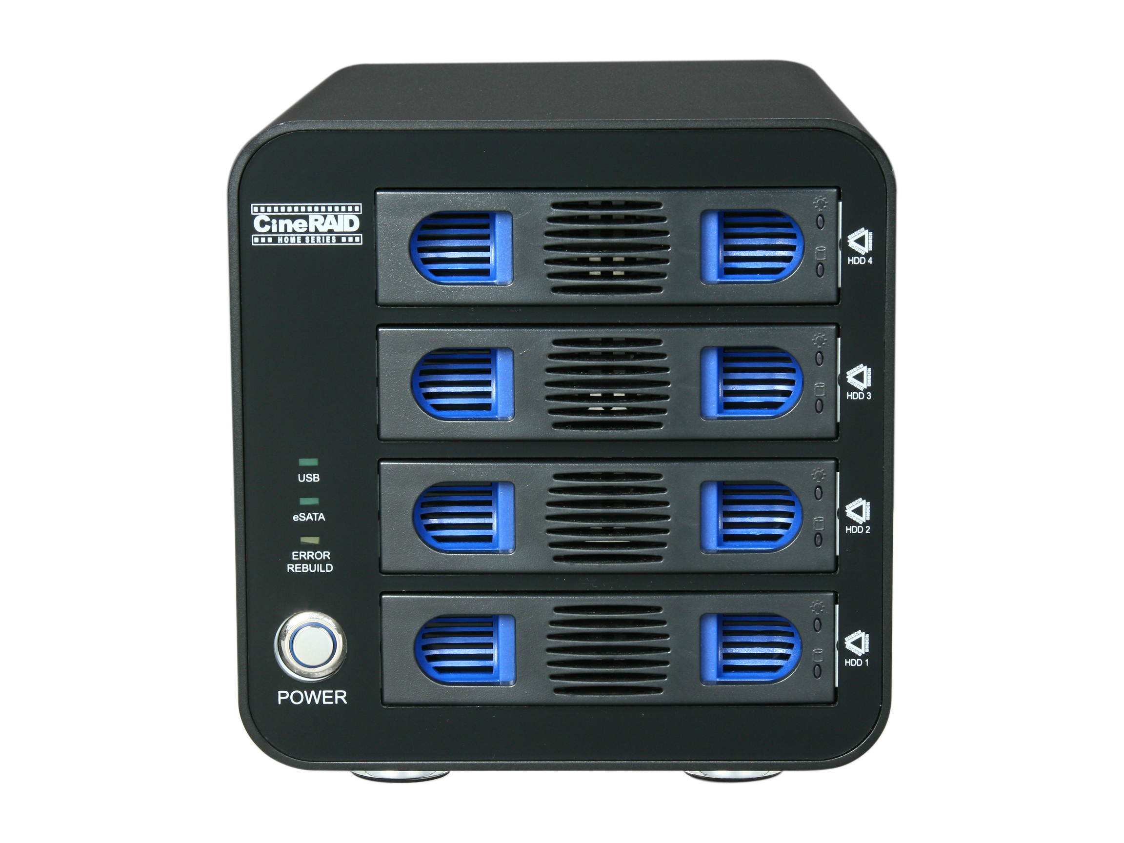 CineRAID Home CR-H458 4 Bay RAID Enclosure, Support 4 Hot Swappable Drives USB 3.0 & eSATA Interface