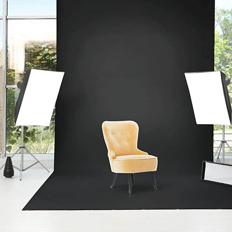 10 ft X 12 ft Long Life Time Reusable Black Screen Chromakey Photo Video Photography Studio Fabric Backdrop Background Pure Black Muslin Photography Studio JSAG476