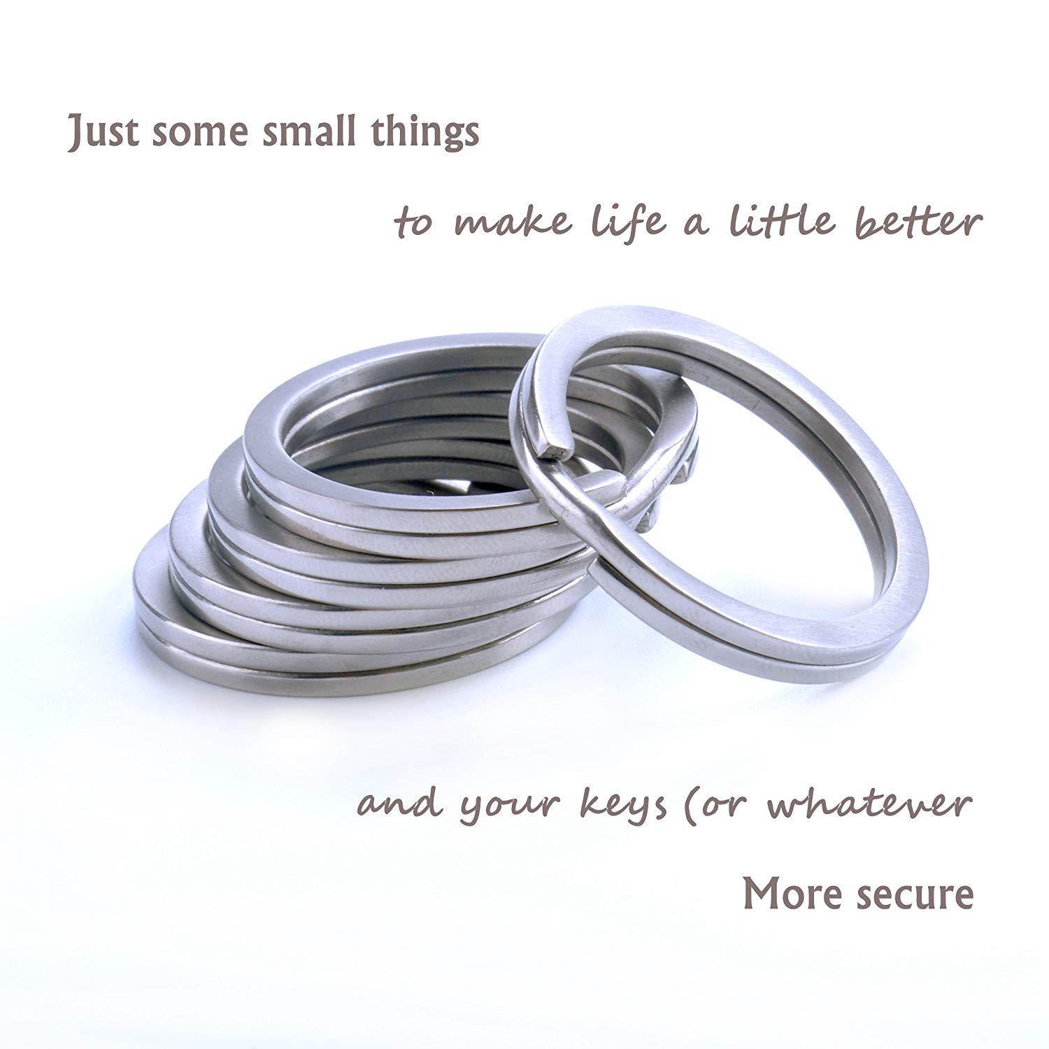 BANG TI Titanium 1.25" Heavy Duty Key Rings Durable Tight Split (Pack of 5)