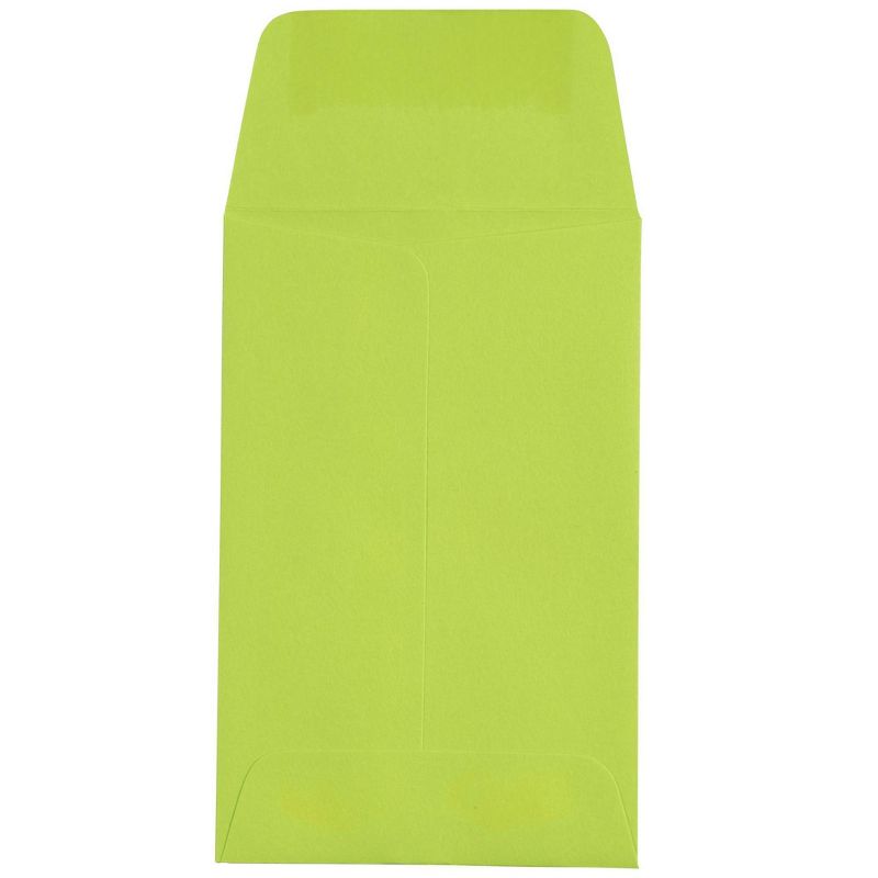 JAM Paper 50pk 2 1/4"x3 1/2" #1 Coin Business Envelopes - Lime Green