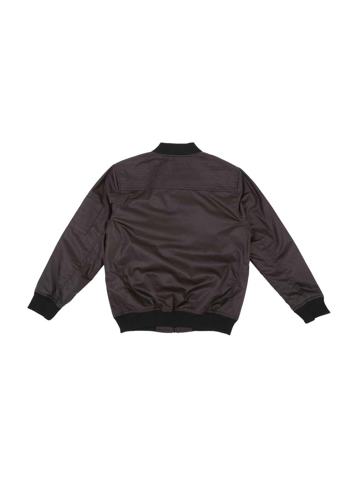 Gini & Jony Kids Brown Band Neck Jacket