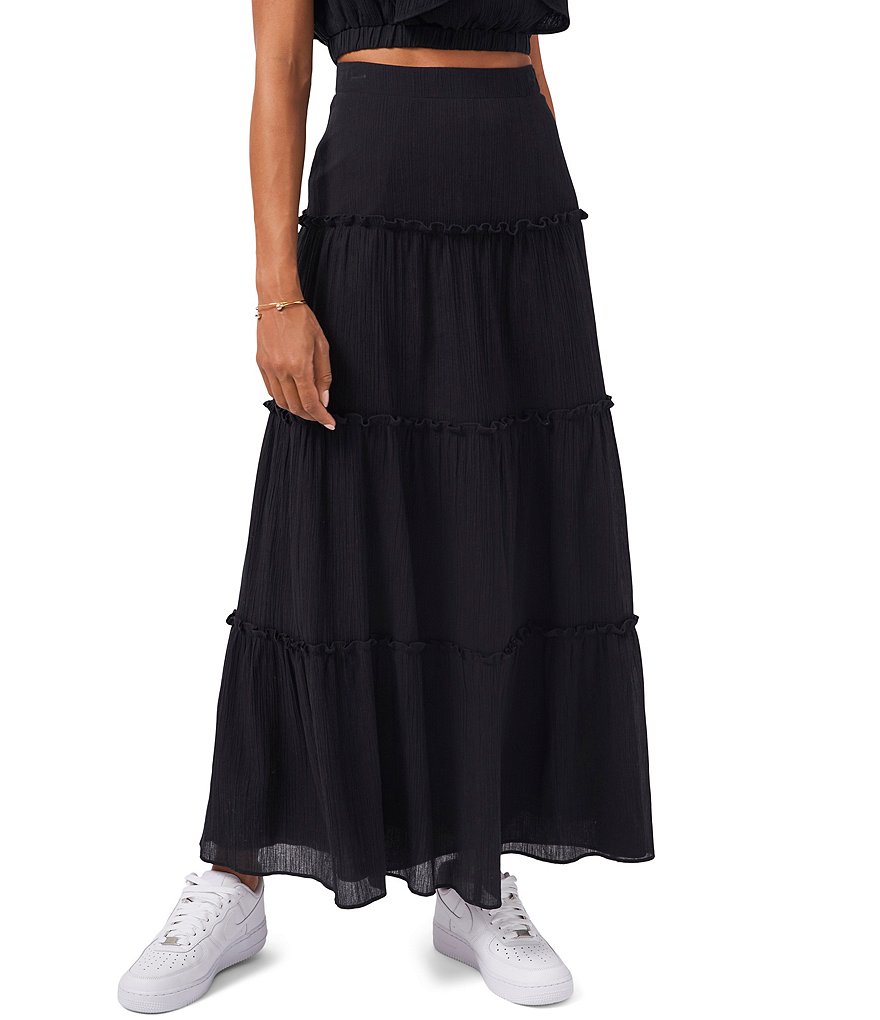1. STATE Tiered High Rise Coordinating Maxi Skirt