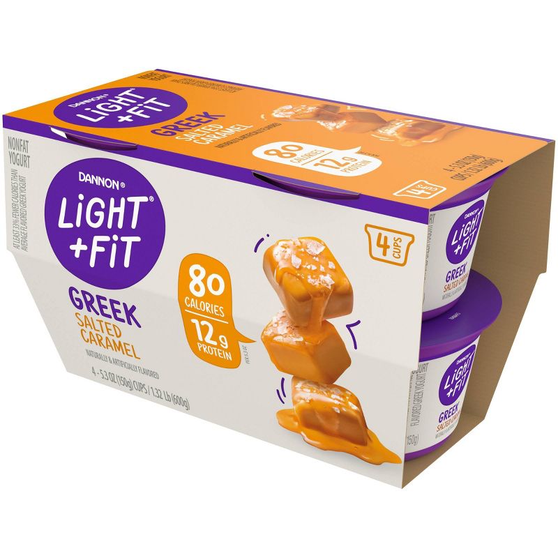 Dannon Light and Fit Salted Caramel Flavored Greek Yogurt - 4pk/5.3oz Cups