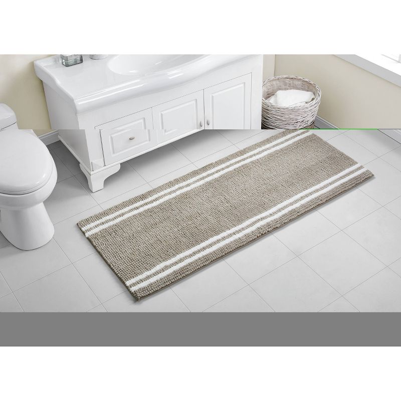 Hotel Border Memory Foam Bath Runner Beige - VCNY