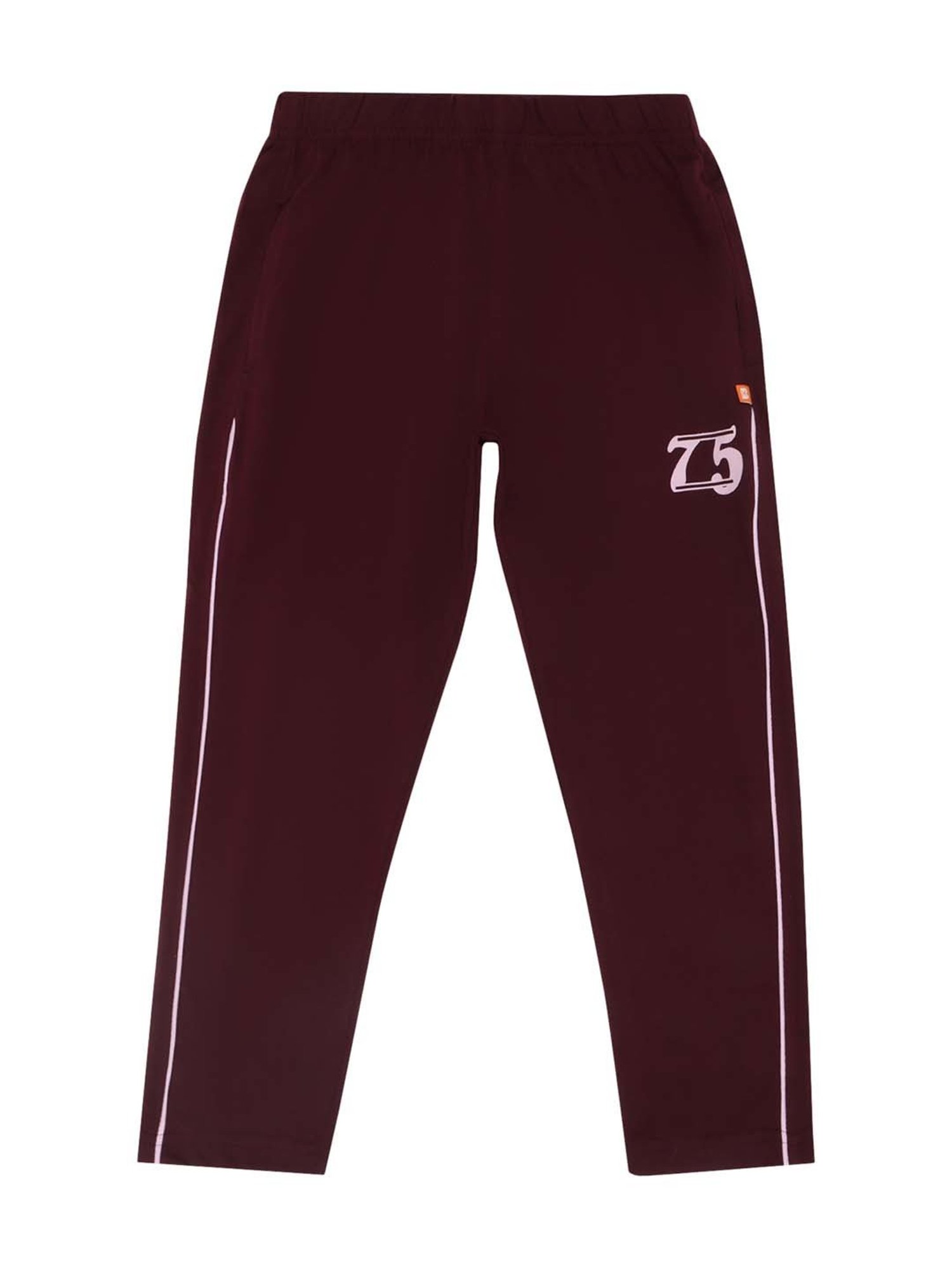 Proteens Kids Brown Cotton Printed Trackpants