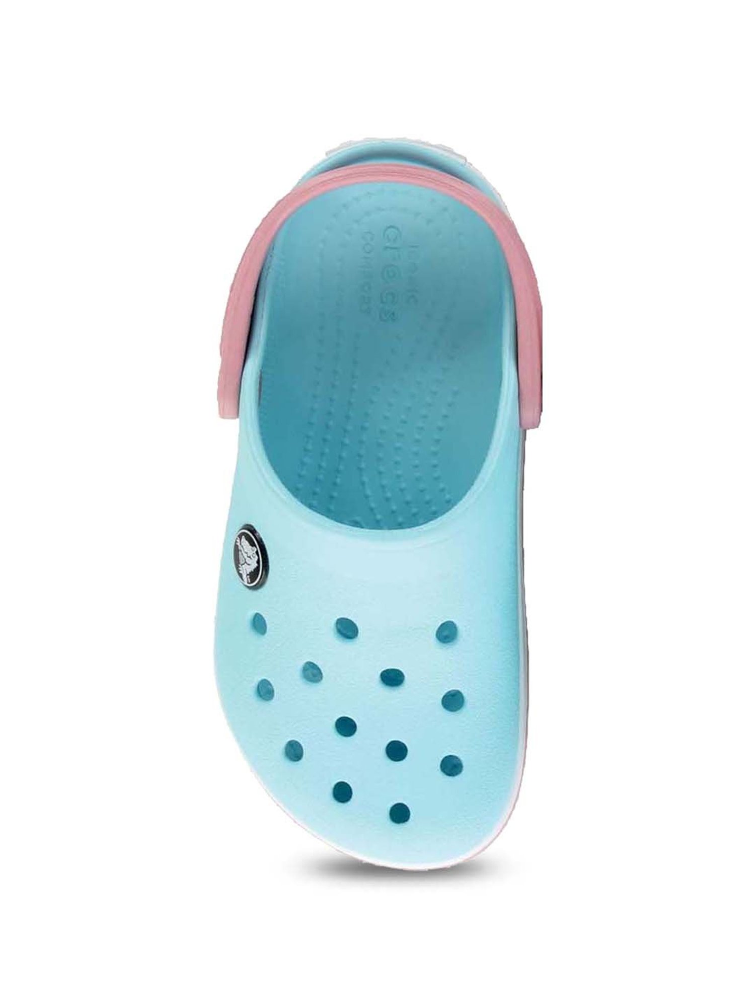 Crocs Kid's Crocband Ice Blue Back Strap Clogs