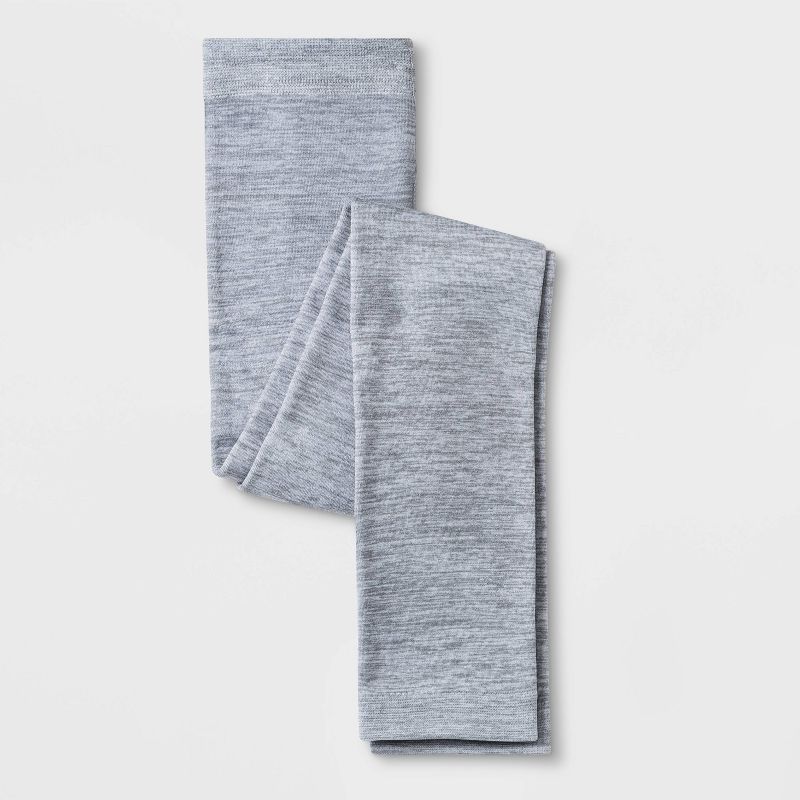Girls' Marled Fleece Lined Footless Tights - Cat & Jack™ Gray S