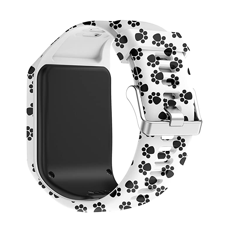 Bands for Tomtom Runner 2/3 Strap,Compatible with Spark 3/Golfer2/Adventurer,Rubber Replacement Band for Screen Protector-GPS Smart Watch Accessories.