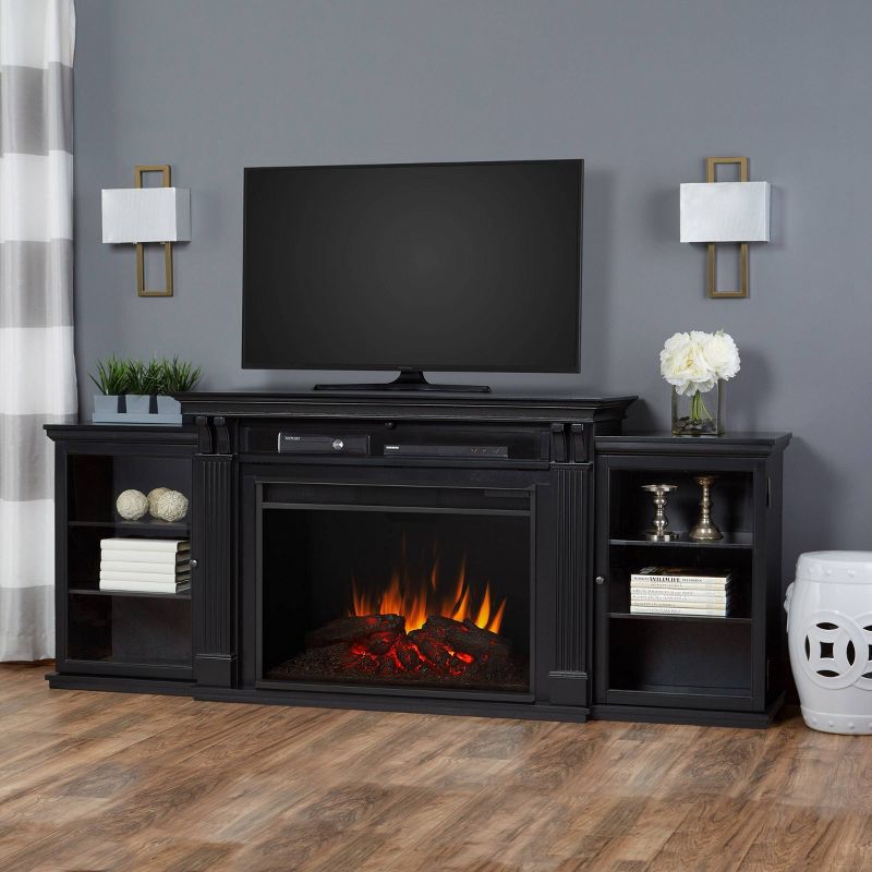 Real Flame Tracey Grand Electric Fireplace Entertainment Center Black