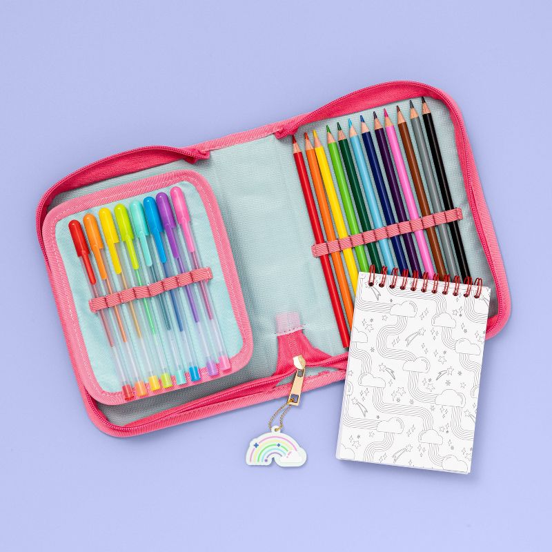 34pc Coloring Kit with Rainbow Cloud Pouch - More Than Magic™