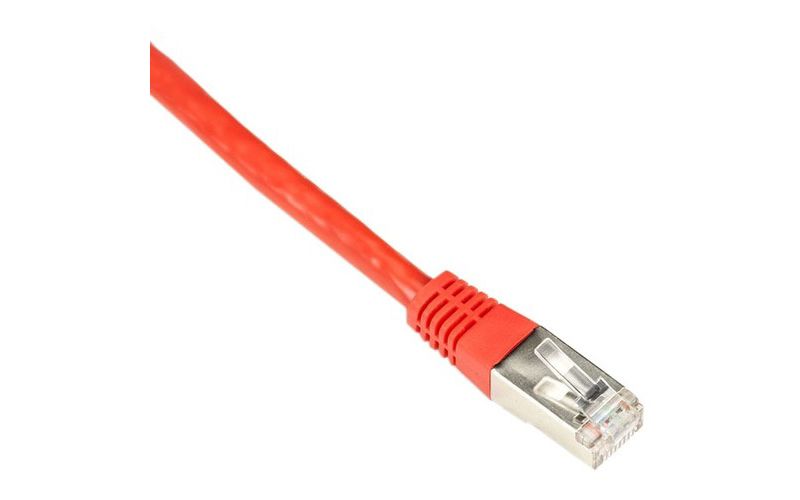 Black Box Cat5e 100-MHz Shielded, Stranded PVC Cable, (SSTP PIMF), PVC, Red, 2-ft. (0.6-m) - 1.97 ft Category 5e Network Cable for Network Device