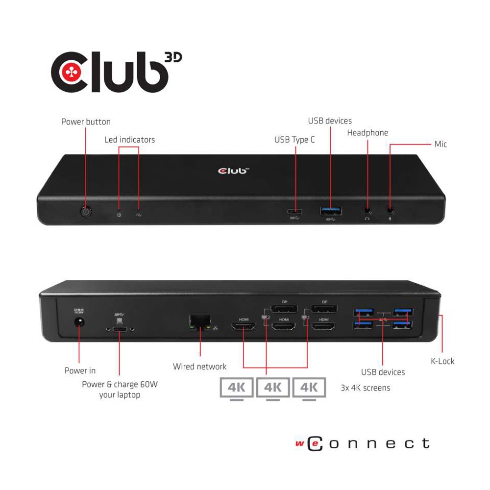 Club 3D USB Type C to DVI-I DUAL LINK Active Adapter